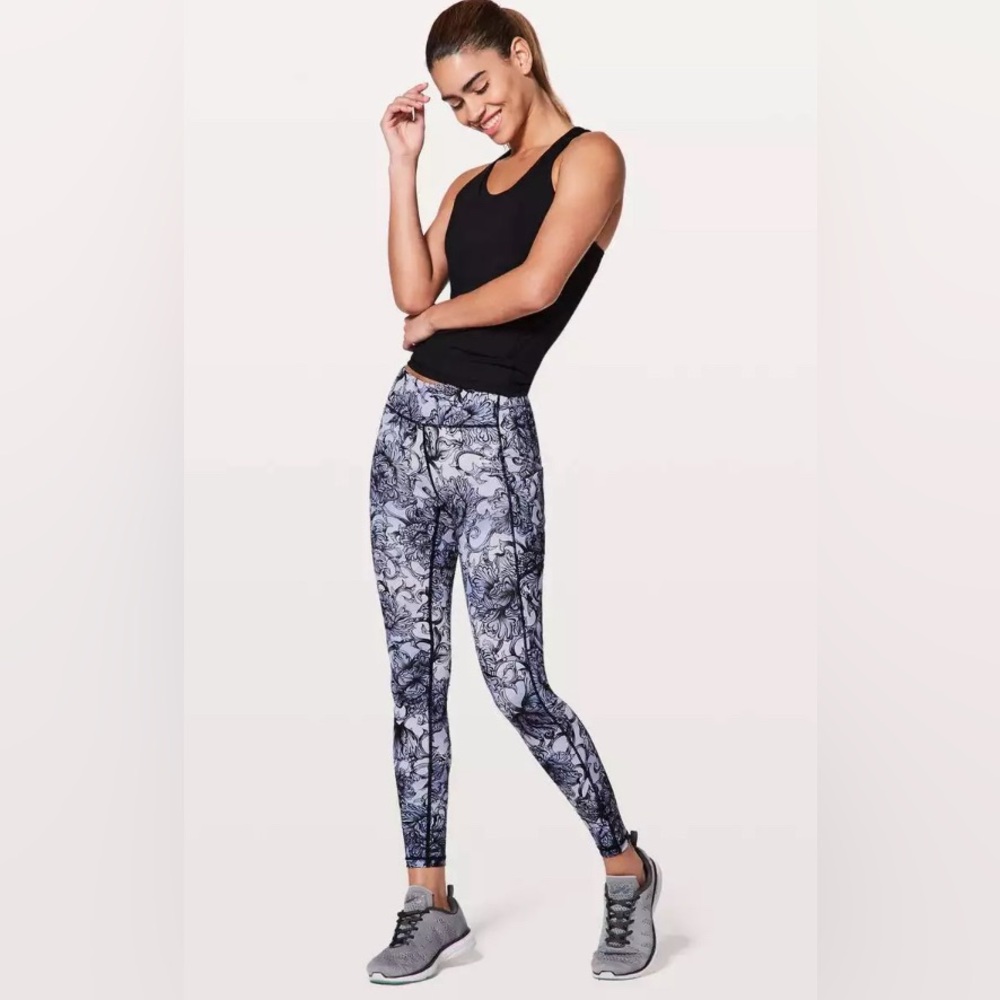 Lululemon Speed Up Tights Leggings 28” Pants Sz VG Condition Hanakatoba Pockets